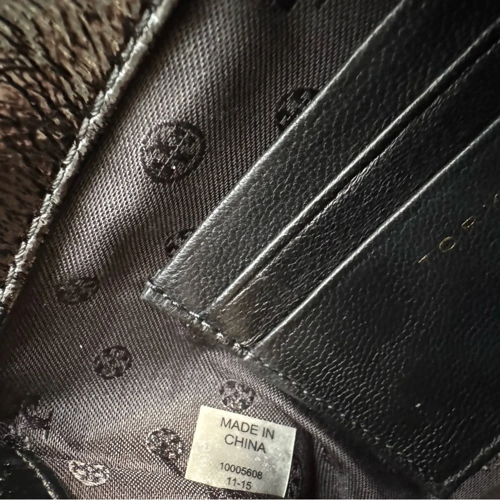 🆕 Tory Burch Marion Patent Flap Shoulder Bag Crossbody Black Embossed Leather